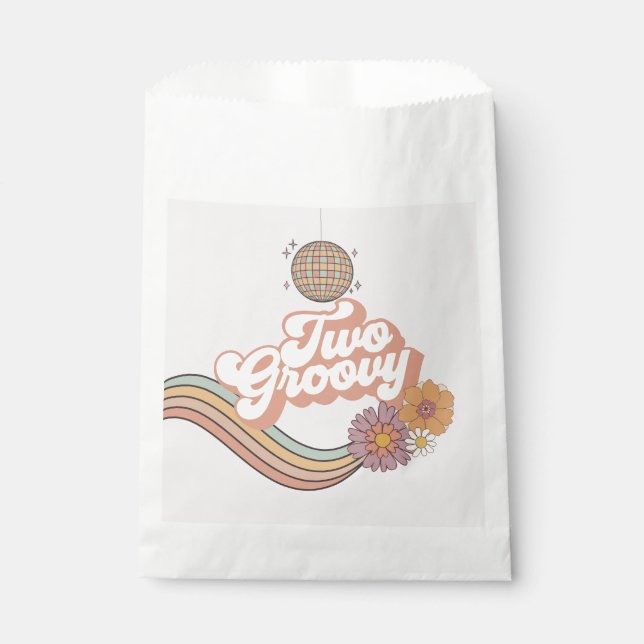 Two Groovy 2nd birthday party Favor Bag (Front)