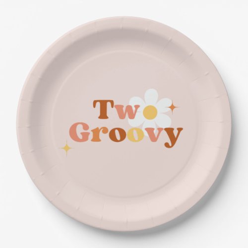 Two Groovy 2nd Birthday Party Paper Plates