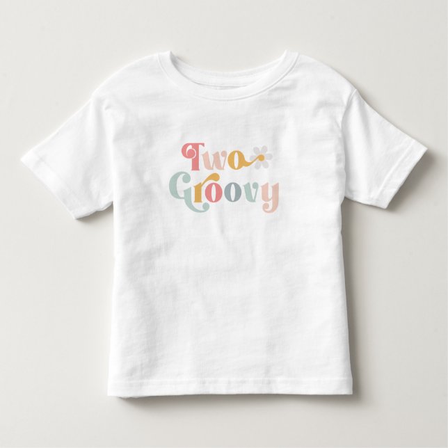 Two Groovy 2nd Birthday Toddler T-shirt (Front)