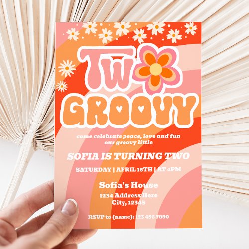 Two Groovy Birthday Invitation