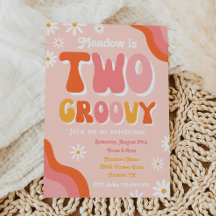 Two Groovy Birthday Invitation | Groovy Birthday