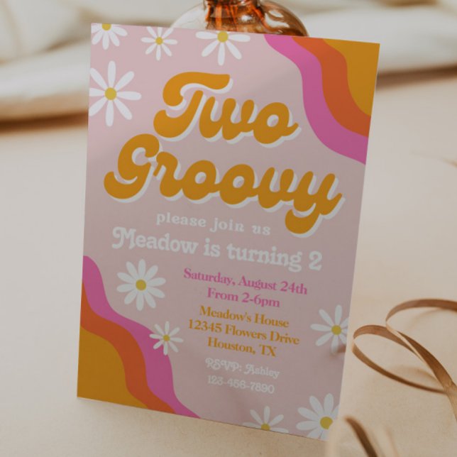 Two Groovy Birthday Invitation | Groovy Birthday (Creator Uploaded)