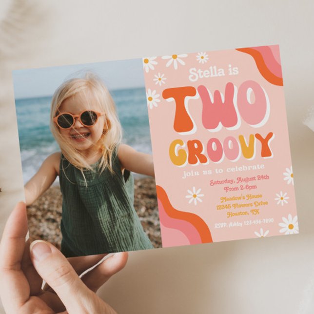 Two Groovy Birthday Invitation | Groovy Invitation (Creator Uploaded)