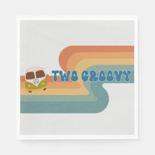 Two Groovy Boys Birthday Paper Napkin