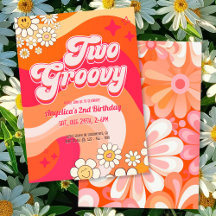 Two Groovy Colorful Girly Birthday