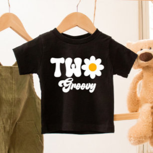 TWO Groovy Daisy 2nd First Birthday Toddler T-shirt