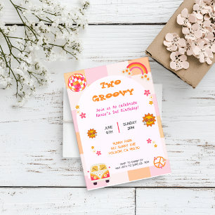 Two Groovy Girls Birthday Invitation