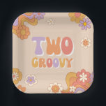 Two Groovy Party Paper Plates<br><div class="desc">Two Groovy Paper Plates</div>