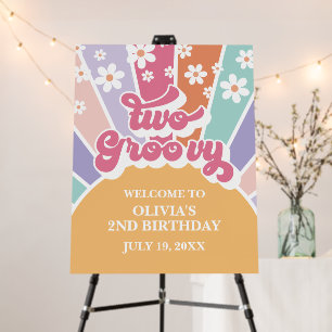 Two Groovy Rainbow Sunshine daisy Foam Board