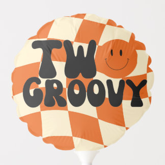 Two Groovy Retro Boy 2nd Birthday Balloon