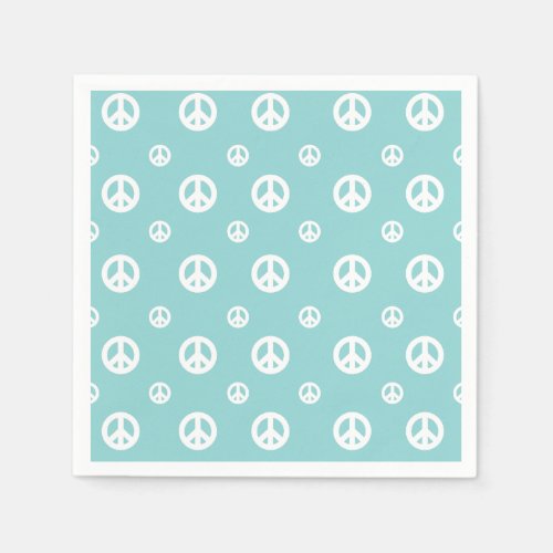 Two Groovy Retro Boy peace sign birthday Paper Pla Napkins
