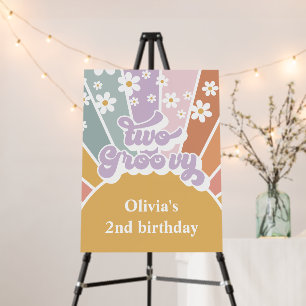 Two Groovy Retro Sunshine Rainbow Daisy Foam Board