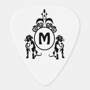 Two Guard Dog Monogram Guitar Pick