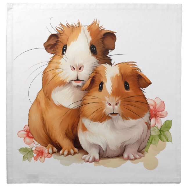 Two Guinea Pigs Cloth Napkin (Front)