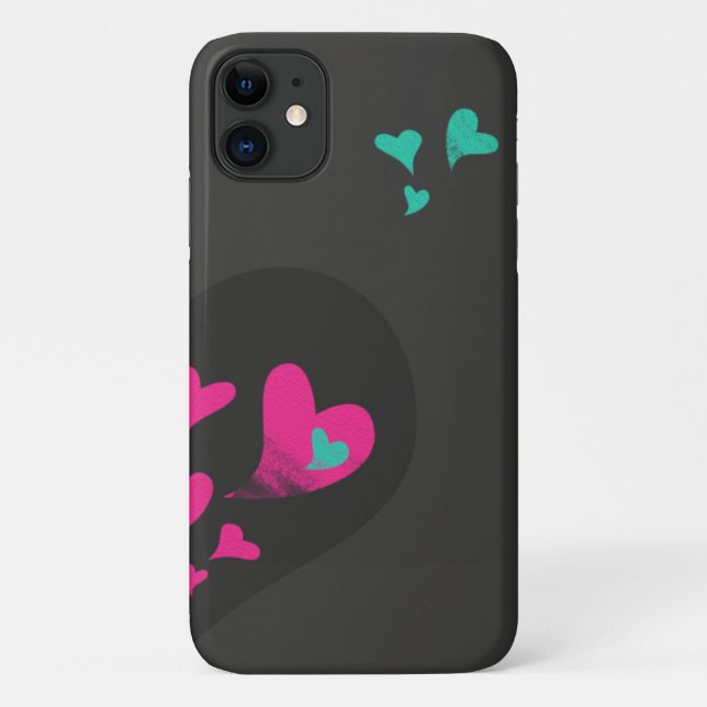 Two halves make one Heart Matching Couple Case-Mate iPhone Case (Back)