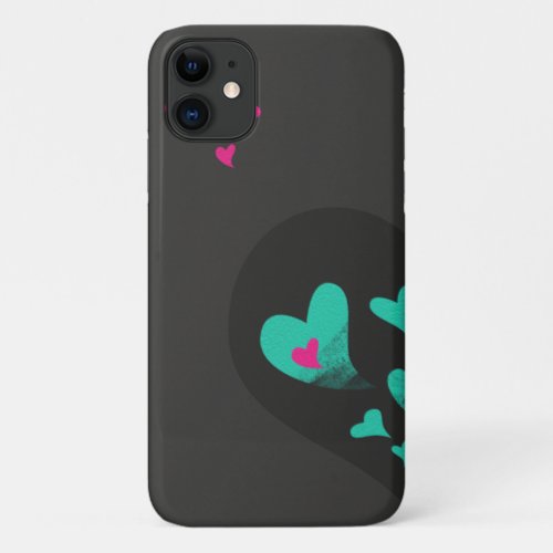 Two halves make one Heart Matching Couple iPhone 11 Case