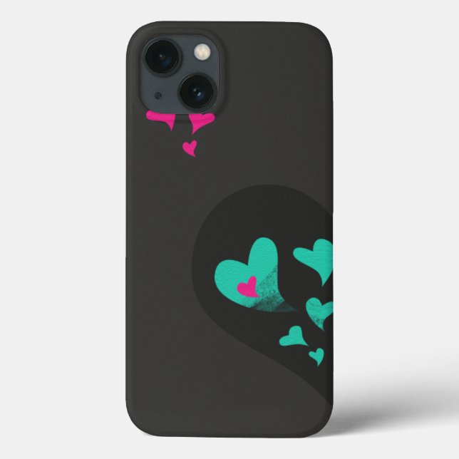 Two halves make one Heart Matching Couple  Case-Mate iPhone Case (Back)