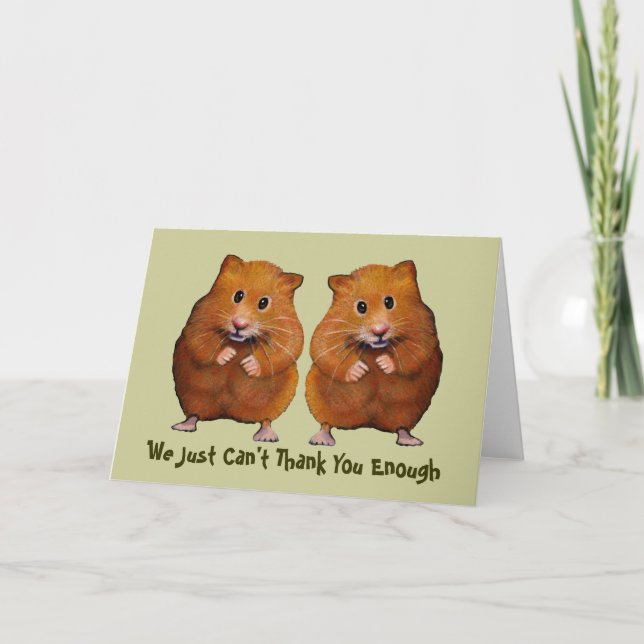 TWO HAMSTERS THANK YOU CARD (Front)
