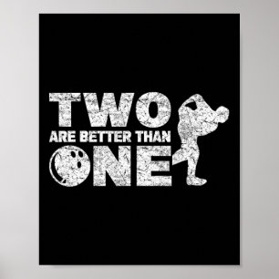 Two Handed Bowler Funny Bowling  Poster