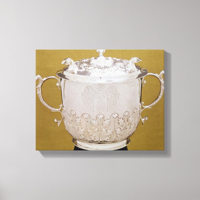 Two-handled cup and cover, c.1695 canvas print (Front)