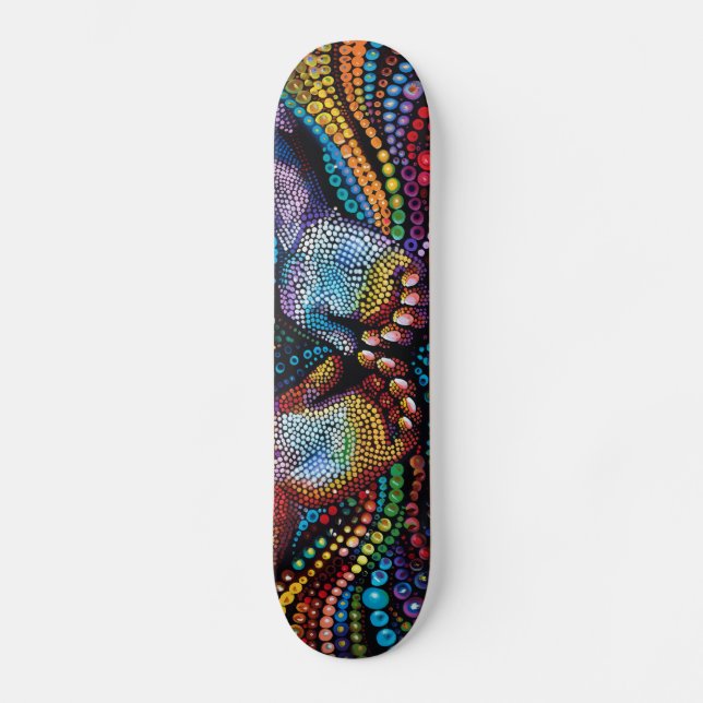 Two Hands - Aboriginal Style - Skateboard Deck (Front)