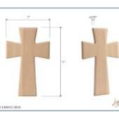 Two Hands Join One Wedding  Anniversary Wall Cross (Dimensions)