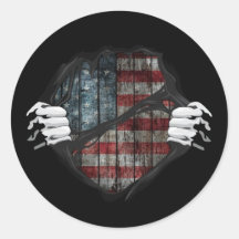 Two Hands Ripping Revealing Flag Customized