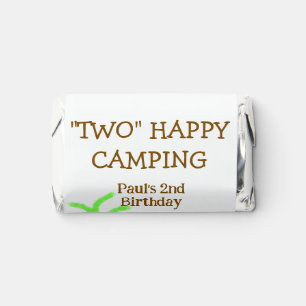 Two happy camping 2nd birthday tree camp kids hershey's miniatures