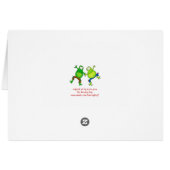 Two Happy Jumping Frog Buddies Cards (Back Horizontal)