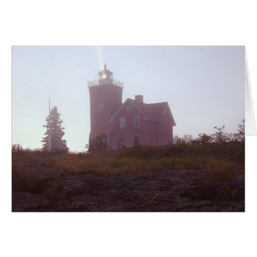Two Harbors Lighthouse at Dusk Cards (Front Horizontal)