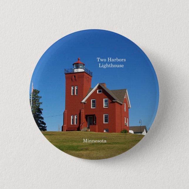 Two Harbors Lighthouse button (Front)