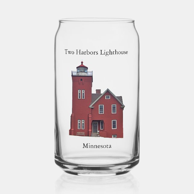 Two Harbors Lighthouse can glass (Front)