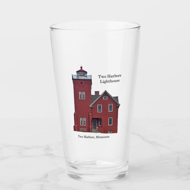 Two Harbors Lighthouse glass (Front)