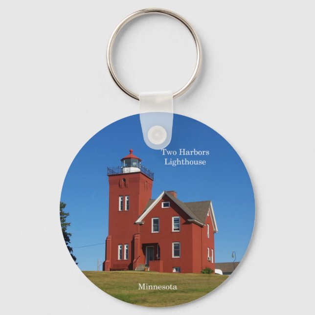 Two Harbors Lighthouse key chain (Front)