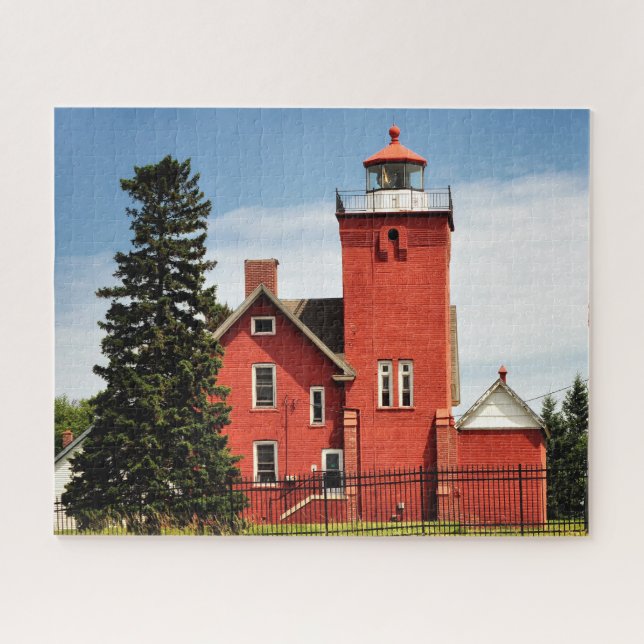 Two Harbors Minnesota Lighthouse Jigsaw Puzzle (Horizontal)