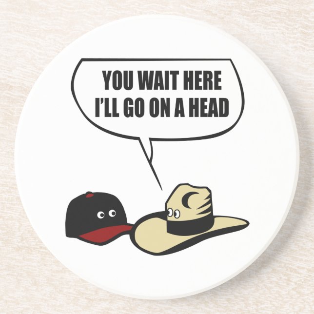 Two Hats Sandstone Coaster (Front)