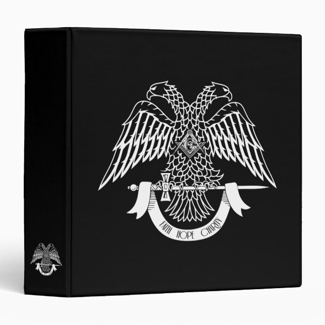 Two-headed eagle as Masonic symbol 3 Ring Binder (Front/Spine)