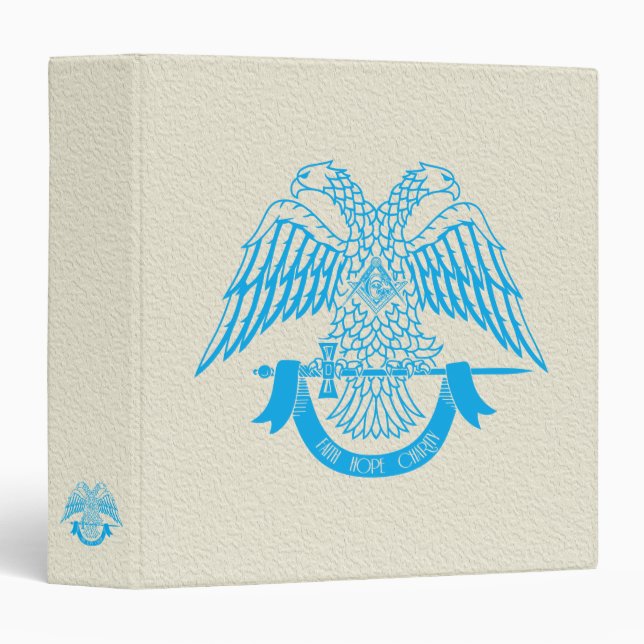 Two-headed eagle as Masonic symbol 3 Ring Binder (Front/Spine)