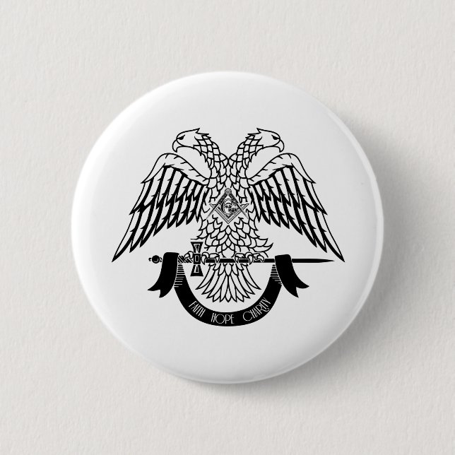 Two-headed eagle as Masonic symbol Button (Front)