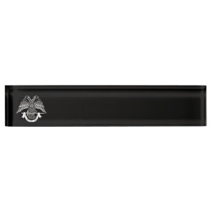 Two-headed eagle as Masonic symbol Desk Name Plate