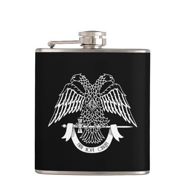 Two-headed eagle as Masonic symbol Flask (Front)