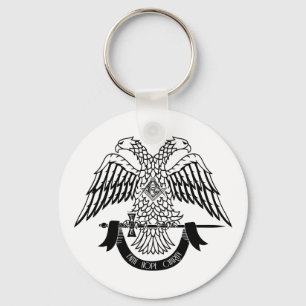 Two-headed eagle as Masonic symbol Keychain