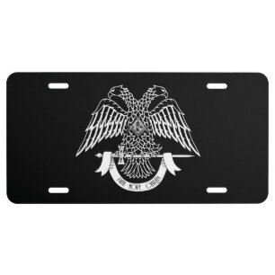 Two-headed eagle as Masonic symbol License Plate