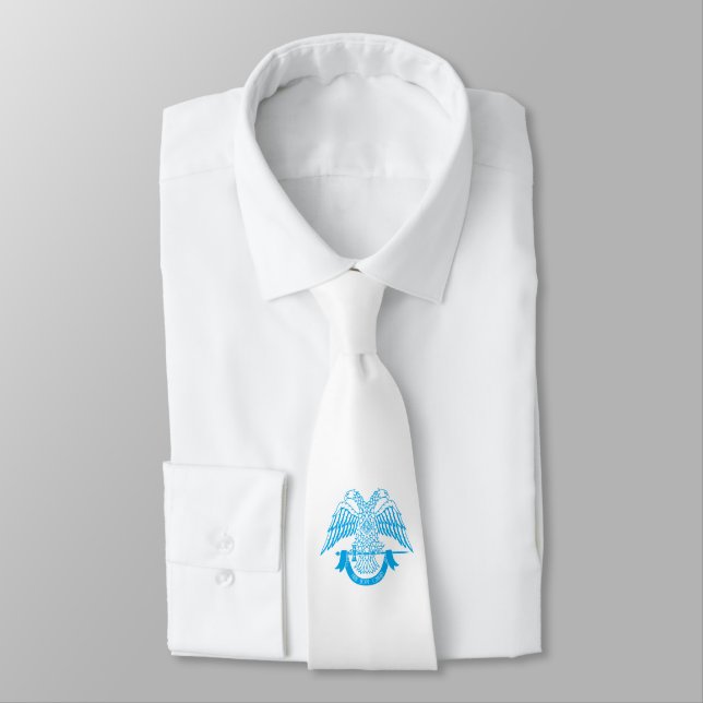 Two-headed eagle as Masonic symbol Neck Tie (Tied)