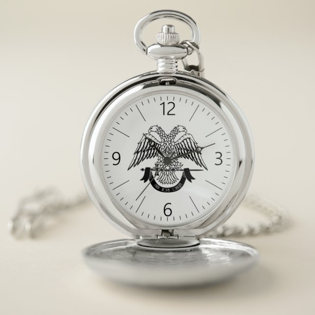 Two-headed eagle as Masonic symbol Pocket Watch (Inside)