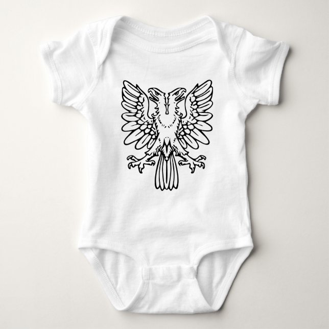 Two Headed Eagle - Black Baby Bodysuit (Front)