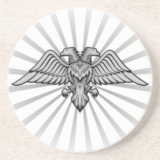 Two headed eagle drink coaster