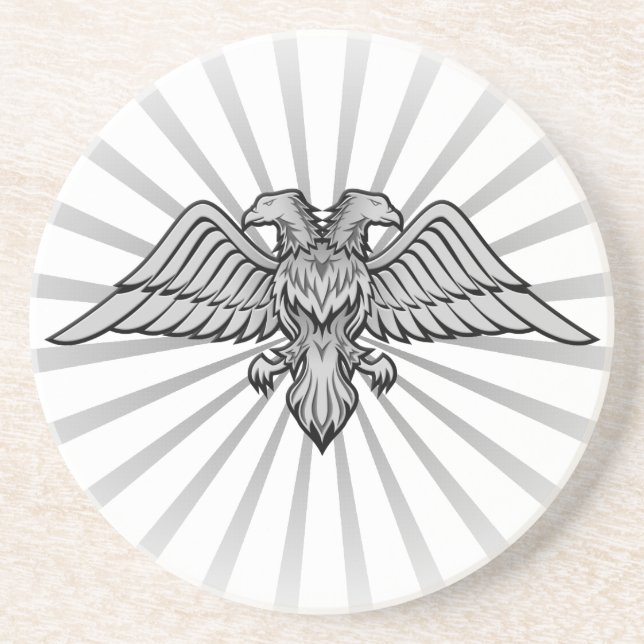 Two headed eagle drink coaster (Front)