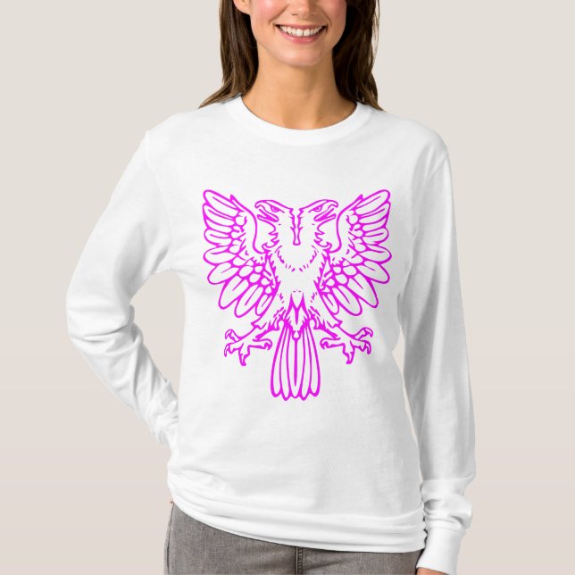 Two Headed Eagle - Magenta T-Shirt (Front)