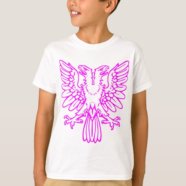 Two Headed Eagle - Magenta T-Shirt (Front)